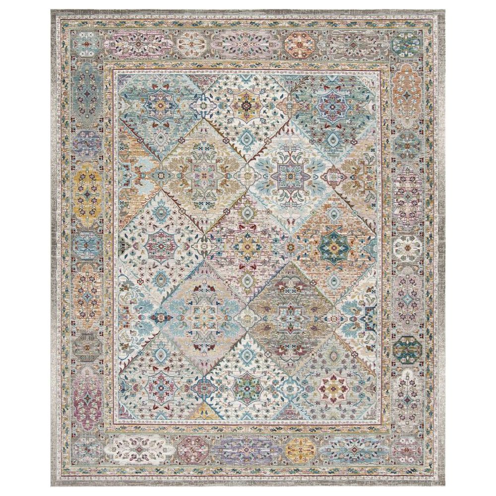 Safavieh Aria ARA127C 8" x 10" Cream and Multicolor Area Rug, , large