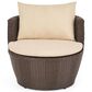 Hearth and Haven Kono 3-Piece Outdoor Chat Set with Dark Brown Glass-Top Hourglass Side Table in Ivory, , large