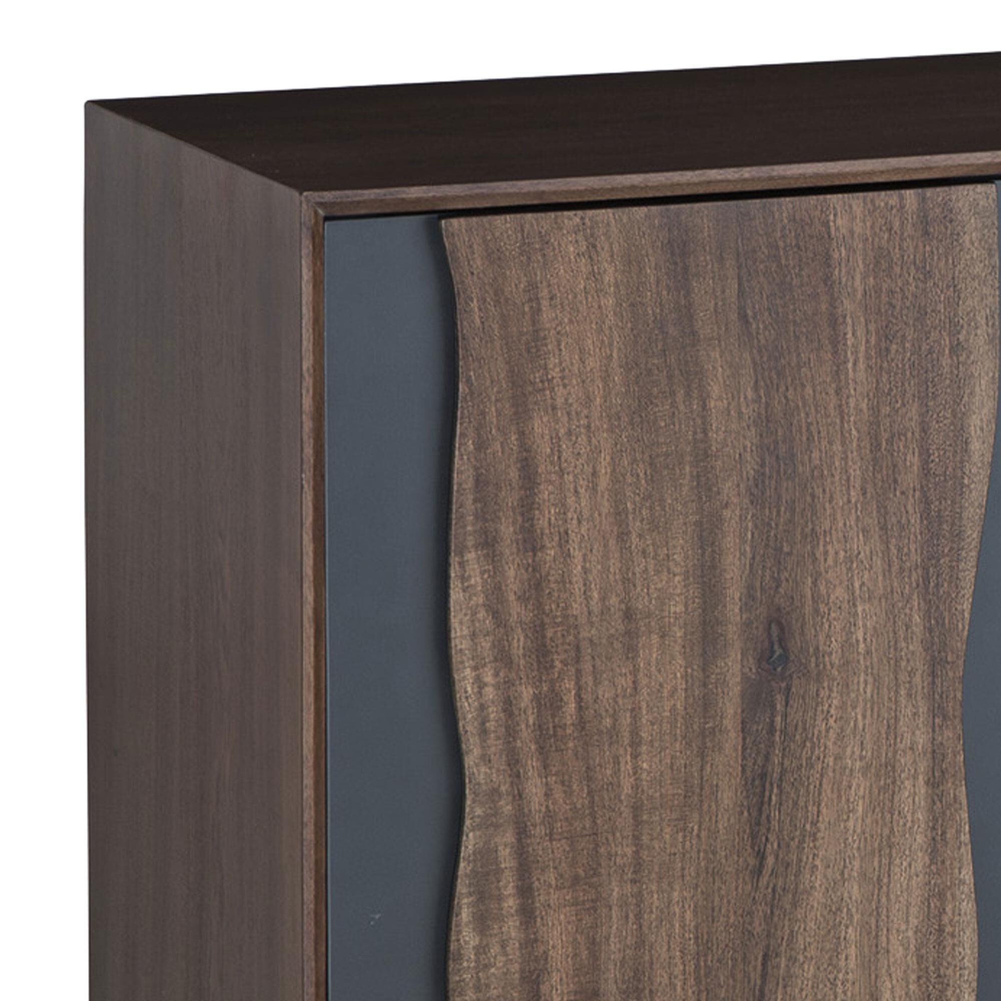 Ashley Welby Accent Cabinet in Medium Brown and Charcoal Gray