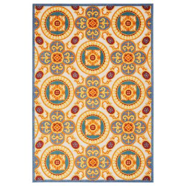 Nourison Aloha Oriental 7"10" x 10"6" Multicolor Indoor/Outdoor Area Rug, , large