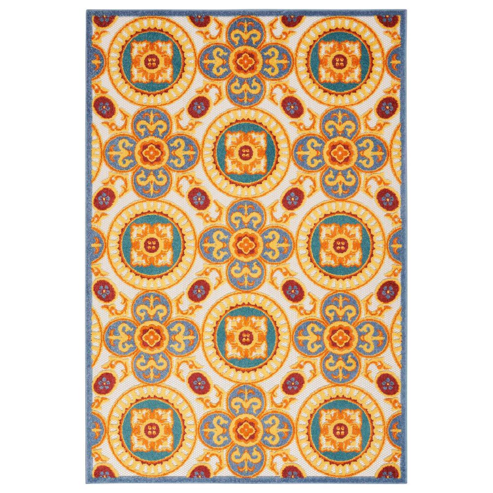 Nourison Aloha Oriental 7"10" x 10"6" Multicolor Indoor/Outdoor Area Rug, , large