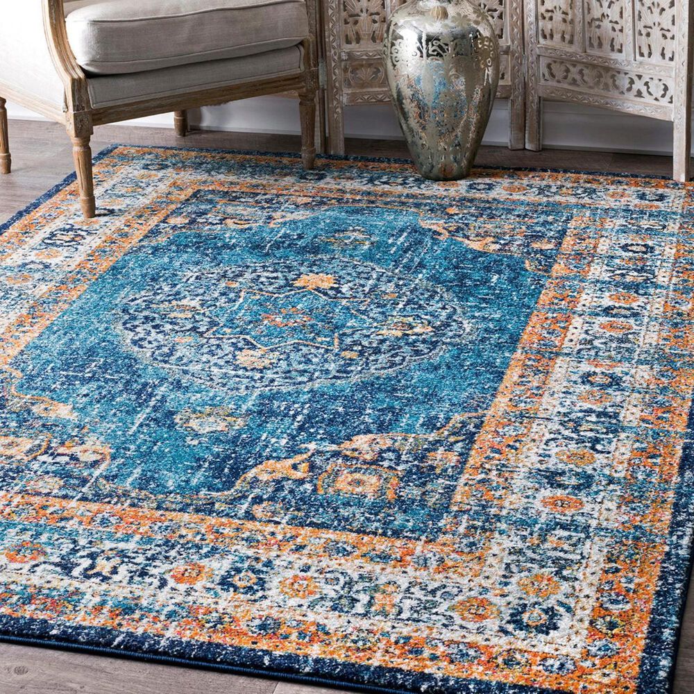 nuLOOM Bodrum RZBD42B 8' x 10' Blue Area Rug Nebraska Furniture Mart