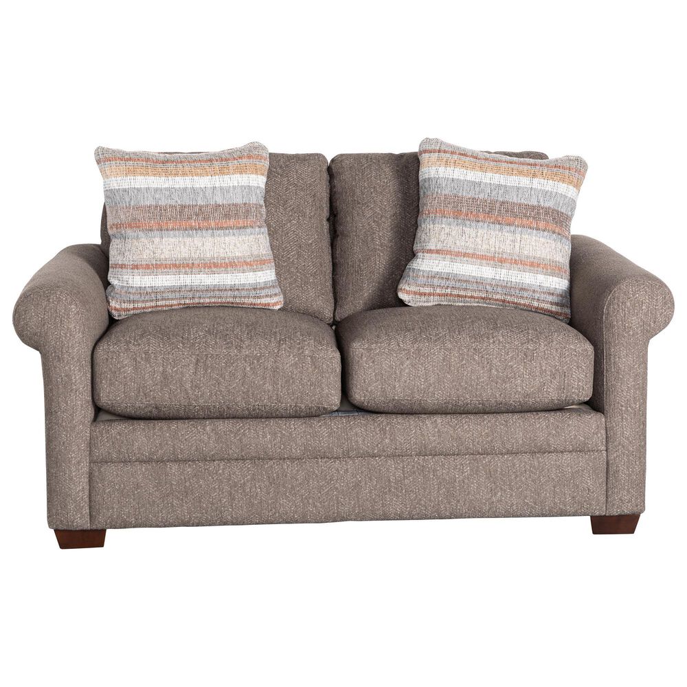 Hickorycraft Furniture Stationary Loveseat in Gray, , large
