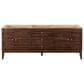 James Martin Vanities Linear 72" Double Bathroom Vanity in Mid Century Walnut with 10 cm Glossy White Solid Surface Top and Rectangular Sinks, , large