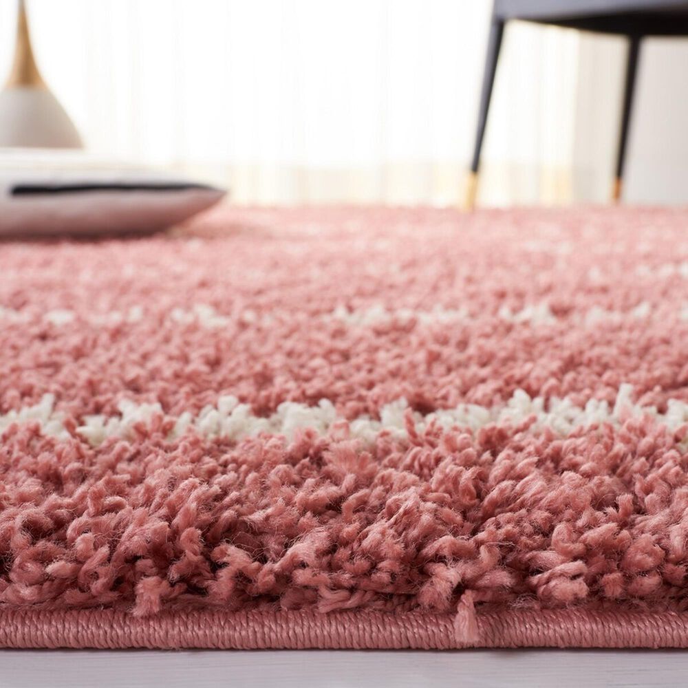 Safavieh Venus Shag VNS604U 4&#39; x 6&#39; Pink and Ivory Area Rug, , large