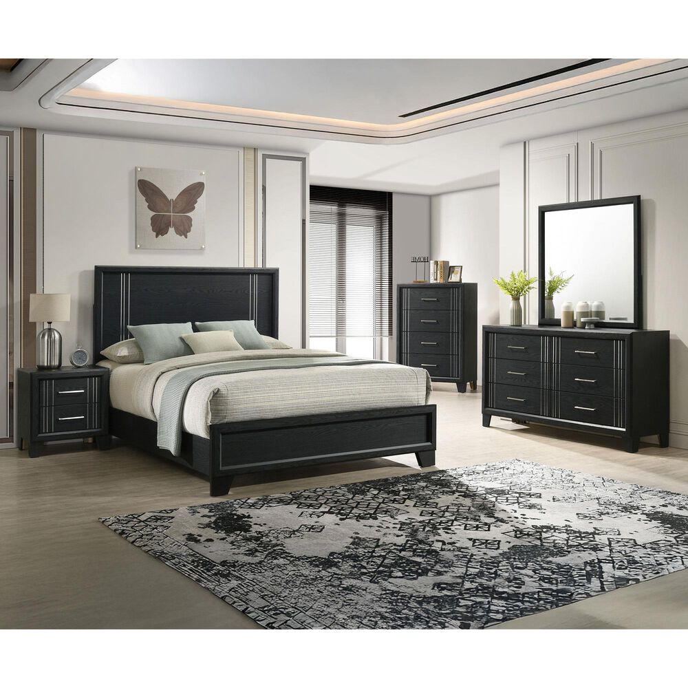 Crown Mark Charlie 6-Drawer Dresser Only in Charcoal, , large