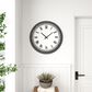 Maple and Jade 23" x 23" Wall Clock in White and Blue, , large