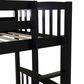 Linon Home Decor Perryton Twin Over Twin Bunk Bed in Sleek Black, , large