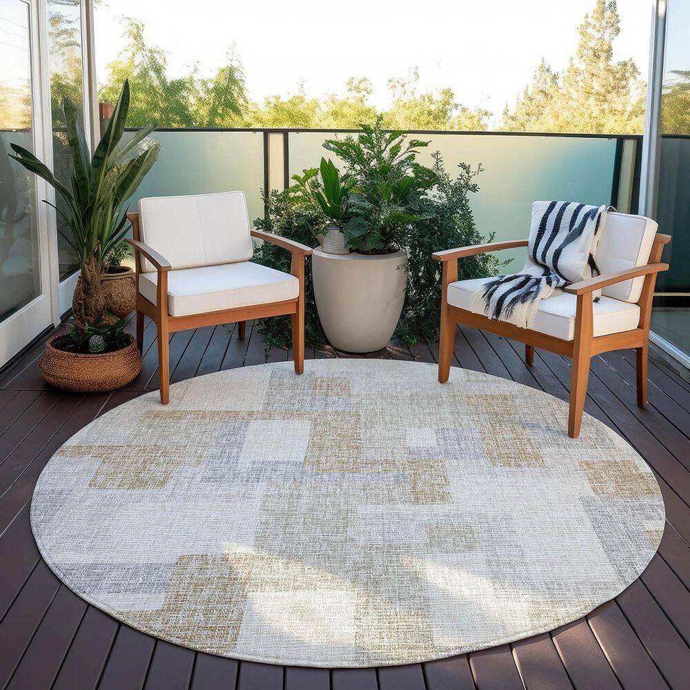 Dalyn Rug Company Portico PO3 Ivory 8&#39; Round Area Rug, , large