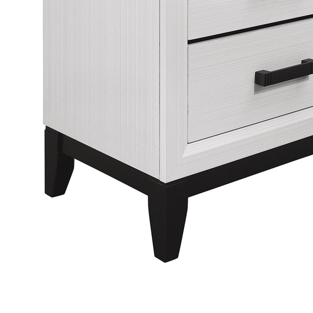 Global Furniture USA Kate 2 Drawer Nightstand in Foil White, , large