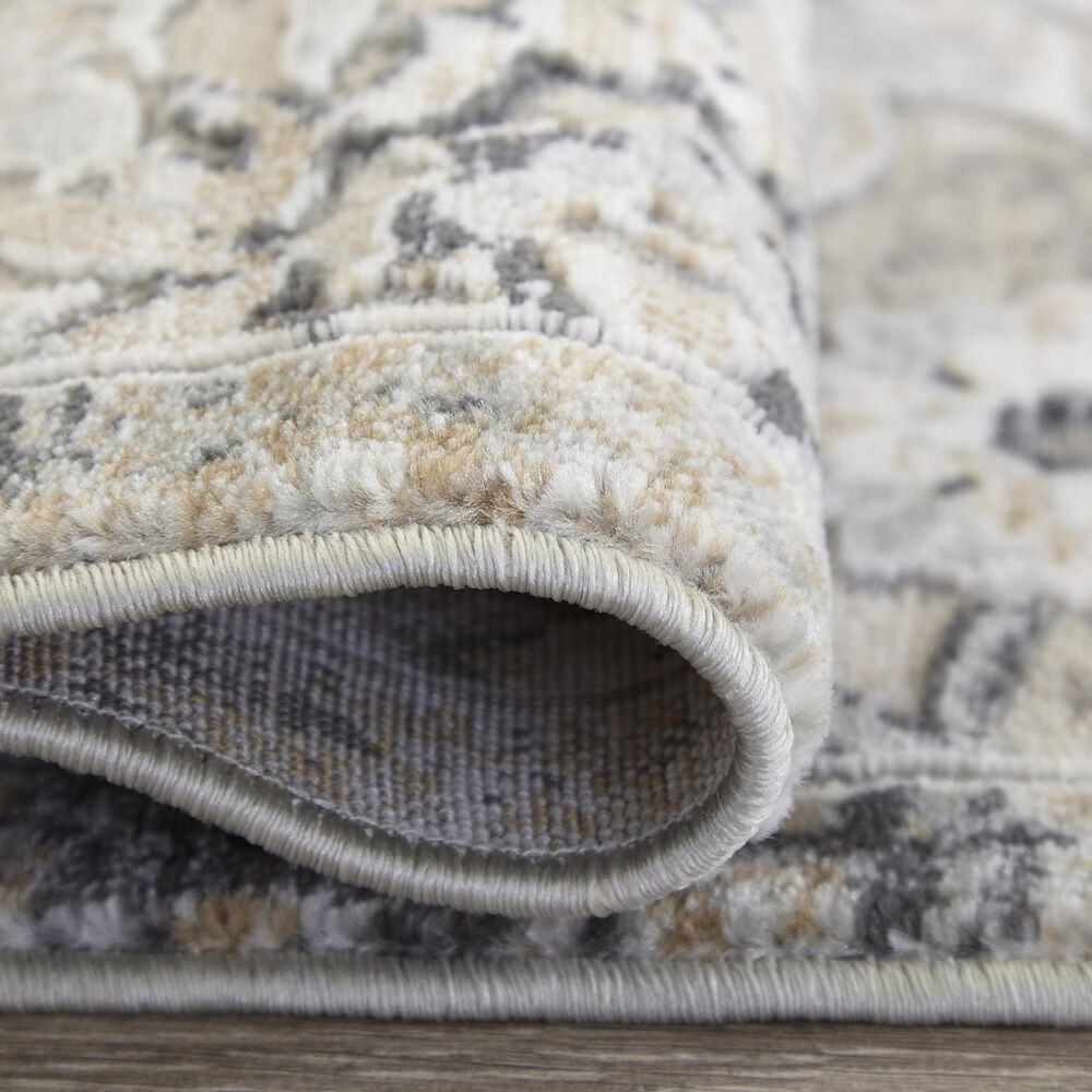 Ashley Kilkenny 7&#39;10&quot; x 10&#39;2&quot; Gray, Cream and Brown Area Rug, , large