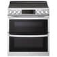 LG 2-Piece Kitchen Package with 7.3 Cu. Ft. Smart Slide-In Double Oven Electric Range and 2.1 Cu. Ft. Smart Over-the-Range Microwave in Printproof Stainless Steel, , large