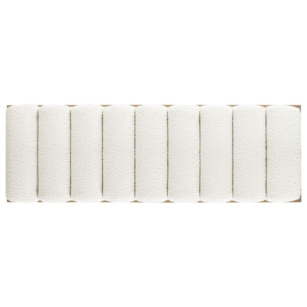 Jennifer Taylor Home Bella Accent Bench with Ivory White Upholstered in Natural, , large