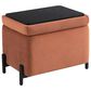 Lifestyle Solutions Kona Small Storage Ottoman in Rust, , large
