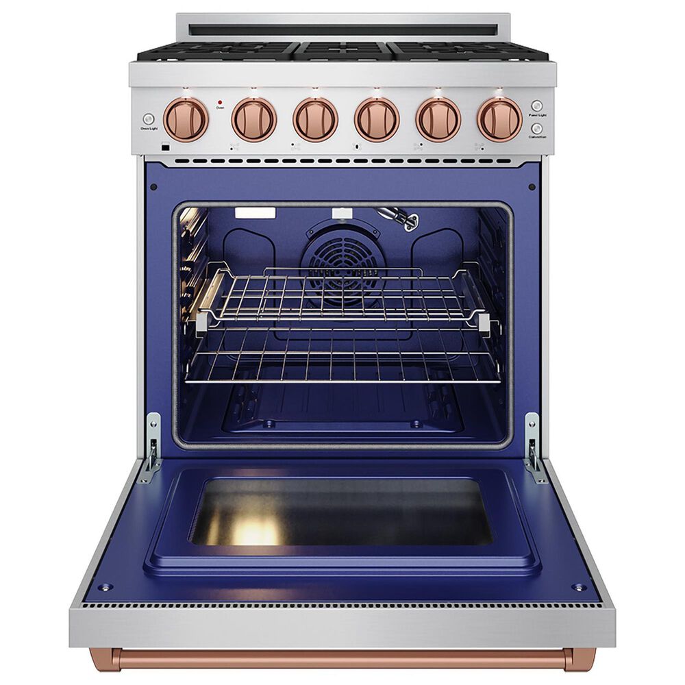 Thor Kitchen Gordon Ramsay 4.6 Cu. Ft. Professional Liquid Propane Range with Rose Gold Handle Kit in Stainless Steel, , large