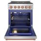 Thor Kitchen Gordon Ramsay 4.6 Cu. Ft. Professional Liquid Propane Range with Rose Gold Handle Kit in Stainless Steel, , large
