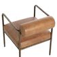 Club Collection By Sunpan Ajani Arm Chair with Tan Cushion in Antique Brass, , large
