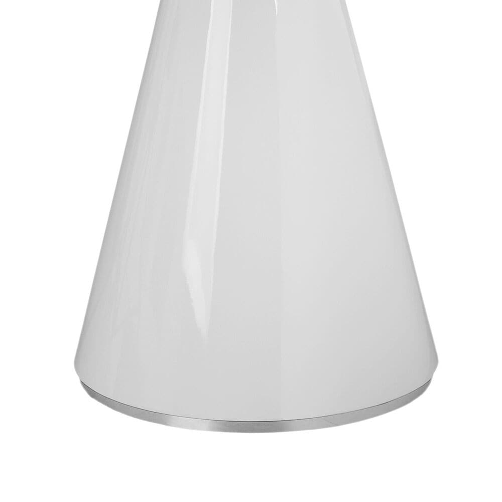 Moe&#39;s Home Collection Otago 47&quot; Dining Table in Gloss White and Brushed Stainless Steel - Table Only, , large