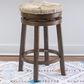Linon Home Decor Morgan Swivel Counter Stool in Walnut, , large