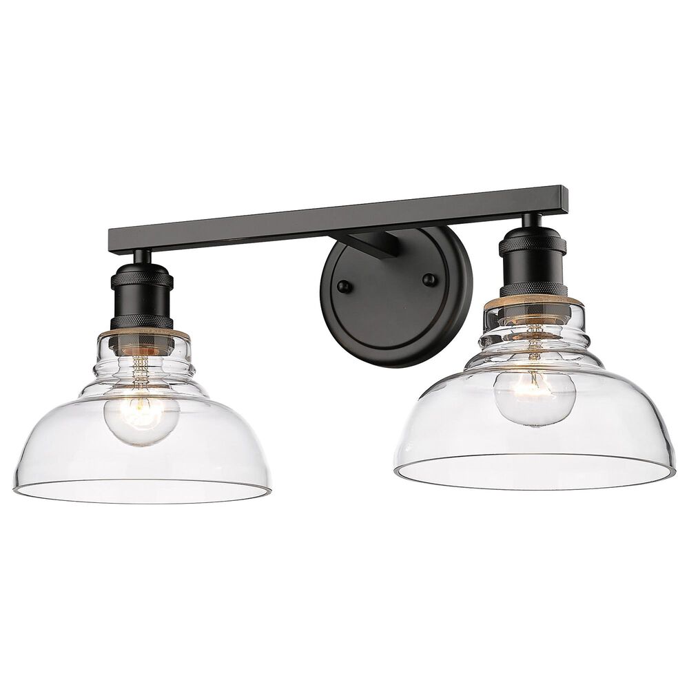 Golden Lighting Carver 2-Light Bath Vanity in Matte Black, , large