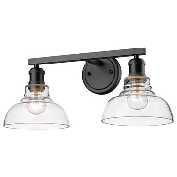 Golden Lighting Carver 2-Light Bath Vanity in Matte Black, , large