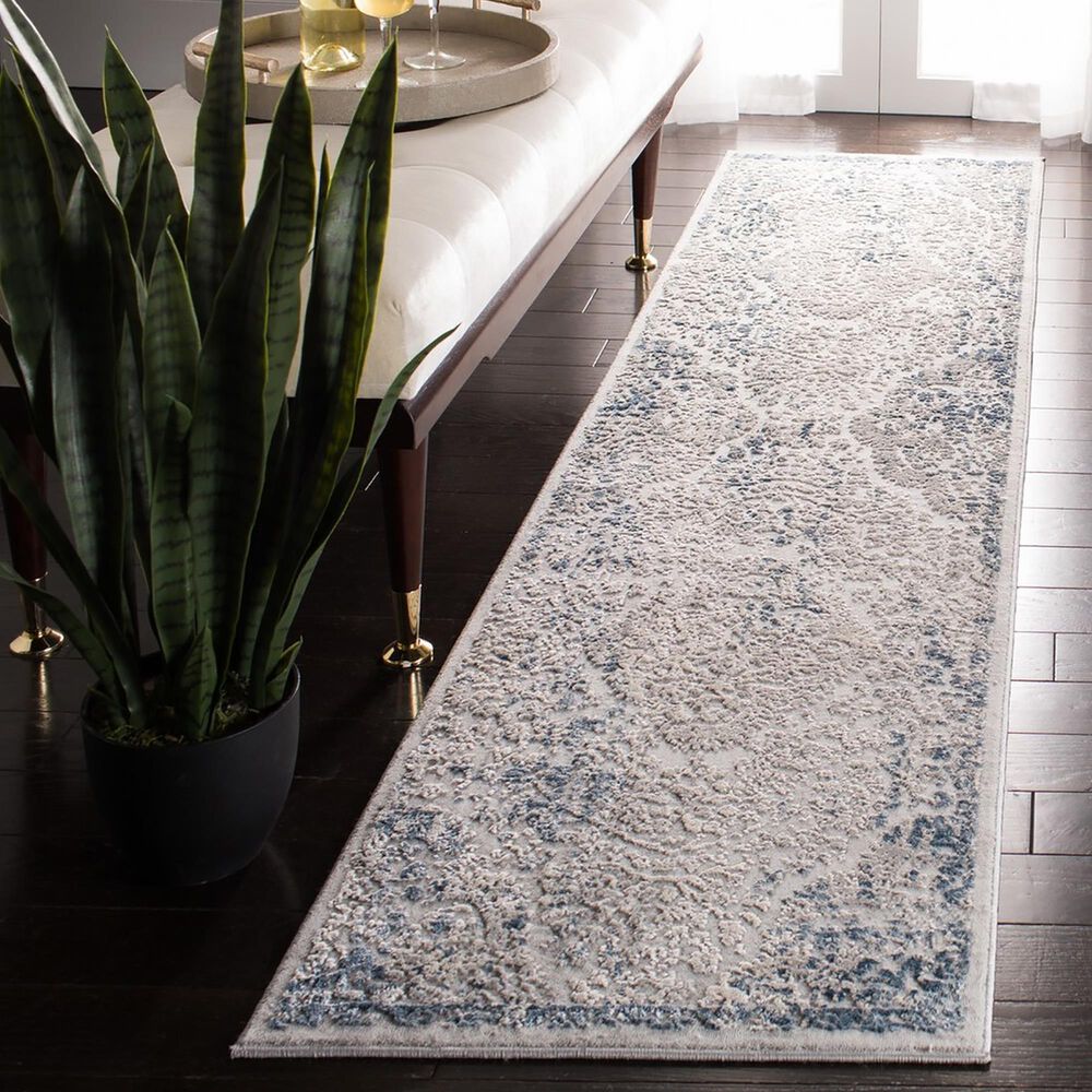 Safavieh Invista Transitional 2&#39; x 8&#39; Grey and Blue Runner, , large