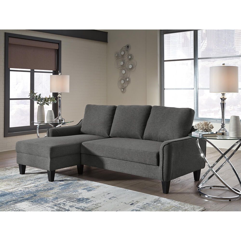 Signature Design by Ashley Jarreau Left Facing Sofa Chaise Sleeper in Dark Gray, , large