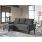 Signature Design by Ashley Jarreau Left Facing Sofa Chaise Sleeper in Dark Gray, , large