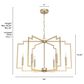 Hunter Zoanne 30" 6-Light Chandelier in Alturas Gold, , large