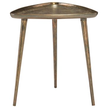 Bernhardt Buckley End Table in Antique Dark Brass, , large