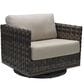 Plank and Hide Nevis Swivel Lounge Chair in Espresso and Hang Ten Taupe, , large