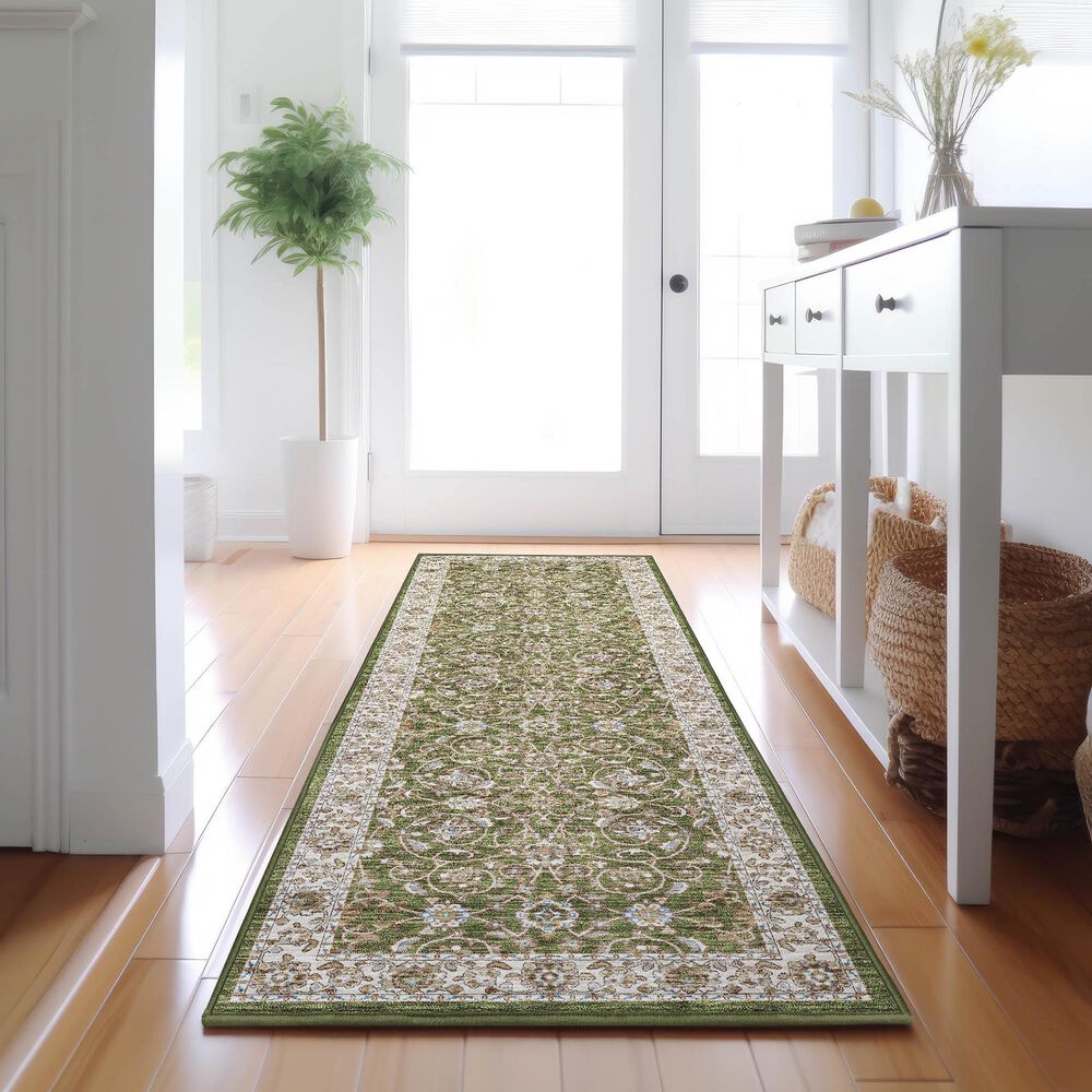 Dalyn Rug Company Hatay 2&#39;3&quot; x 7&#39;6&quot; Olive Runner, , large