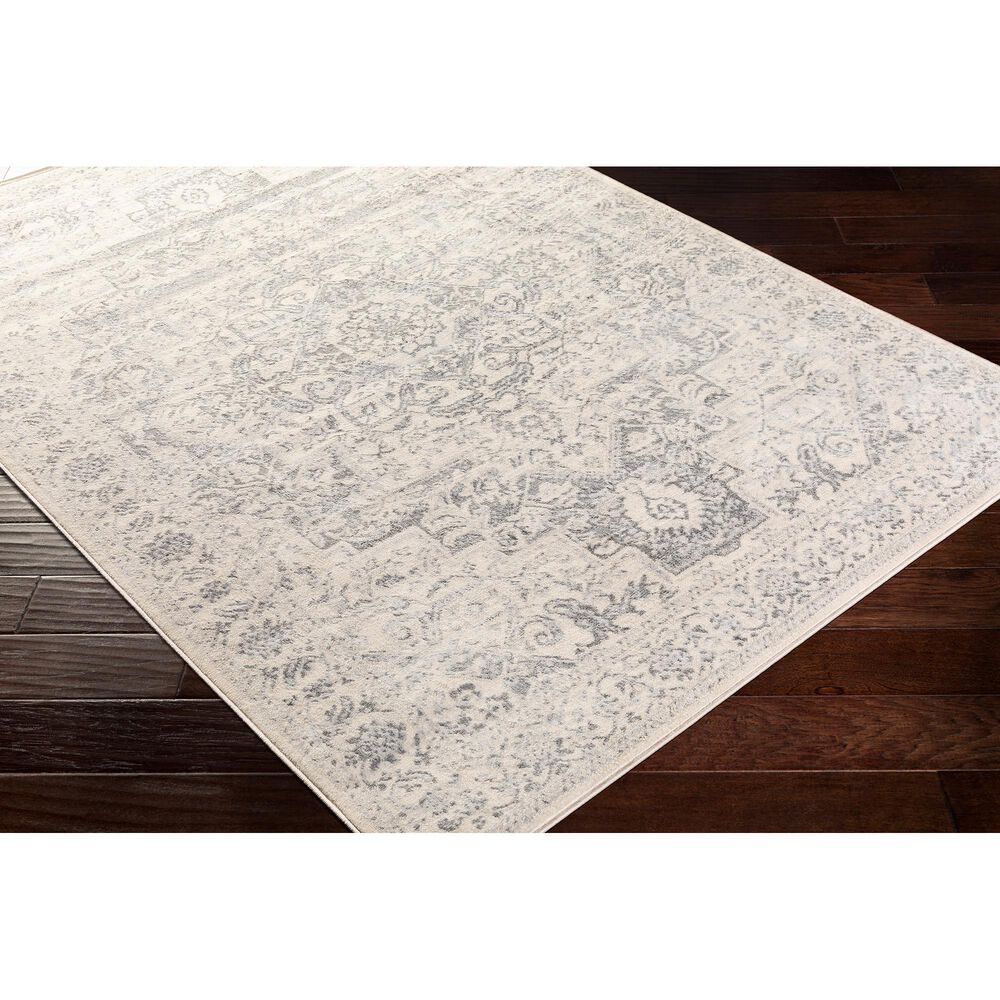 Surya Monaco MOC-2315 6&#39;9&quot; x 9&#39;9&quot; Silver Gray and Cream Area Rug, , large
