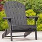 Hearth and Haven Malibu Outdoor Folding Adirondack Chair with Slatted Seating in Dark Gray, , large