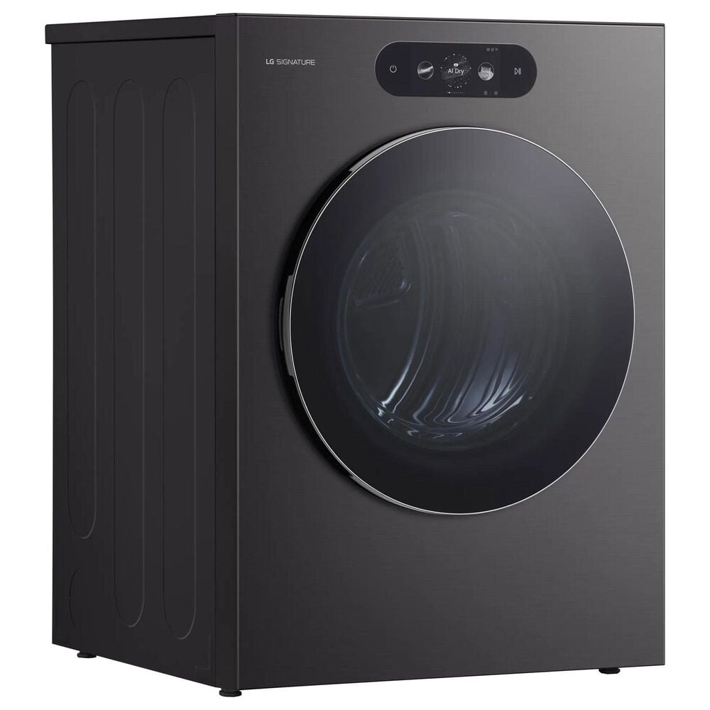 LG 5.8 Cu. Ft. Smart Front Load Washer and 9 Cu. Ft. Smart Electric Gas Laundry Pair in Brushed Black Steel, , large