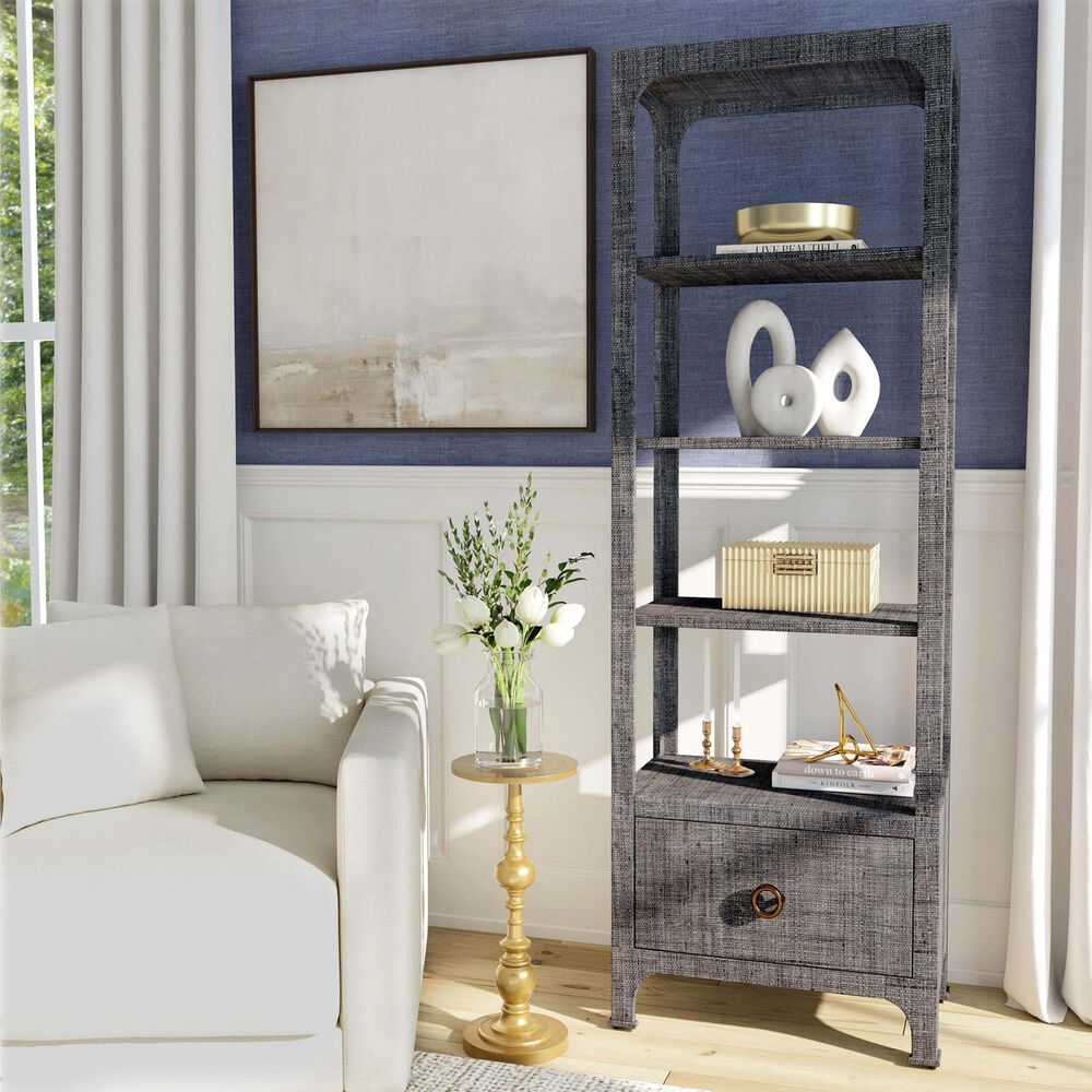 Butler Chatham Bookcase in Charcoal Raffia, , large