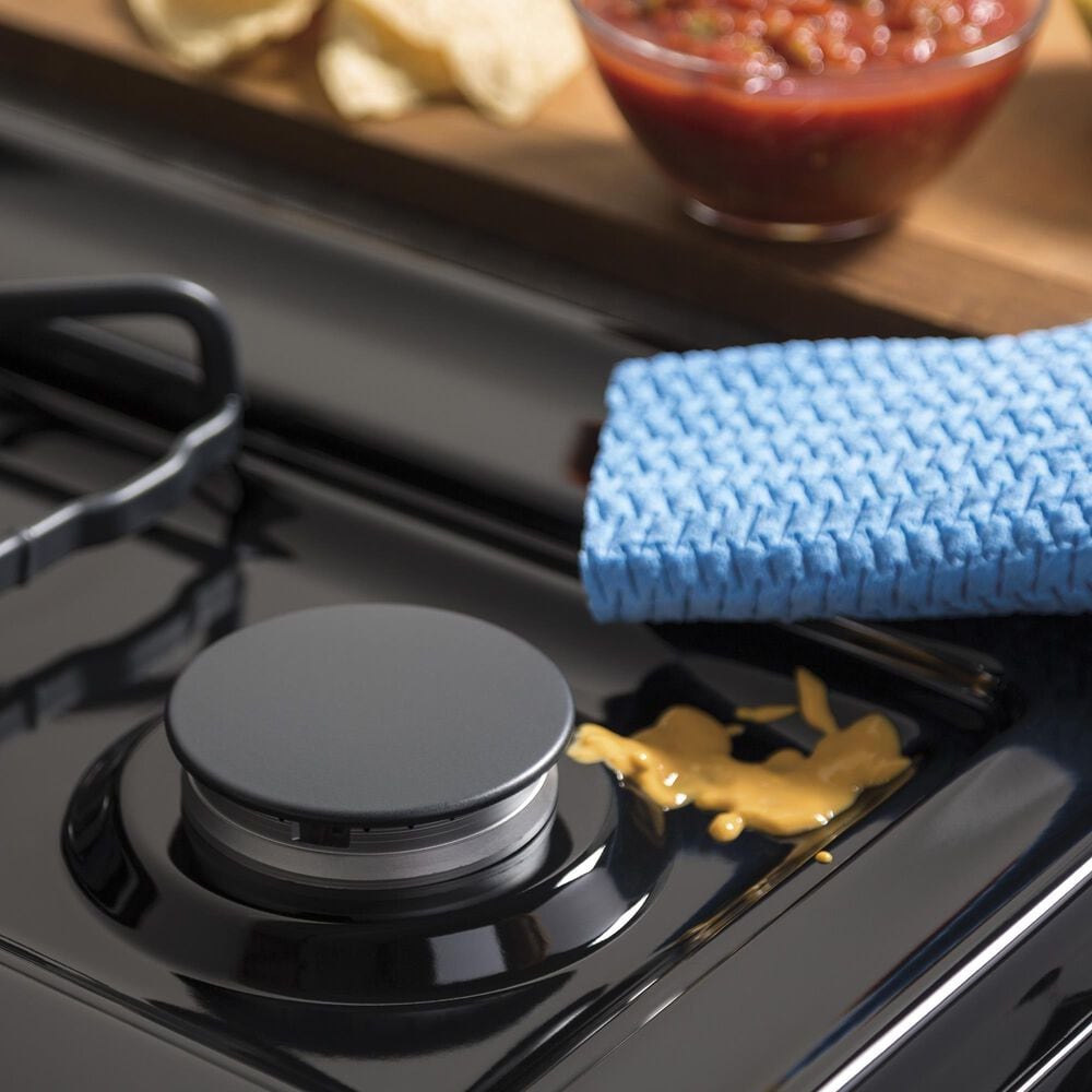 GE Appliances 30" Freestanding Front Control Gas Range in Black, , large