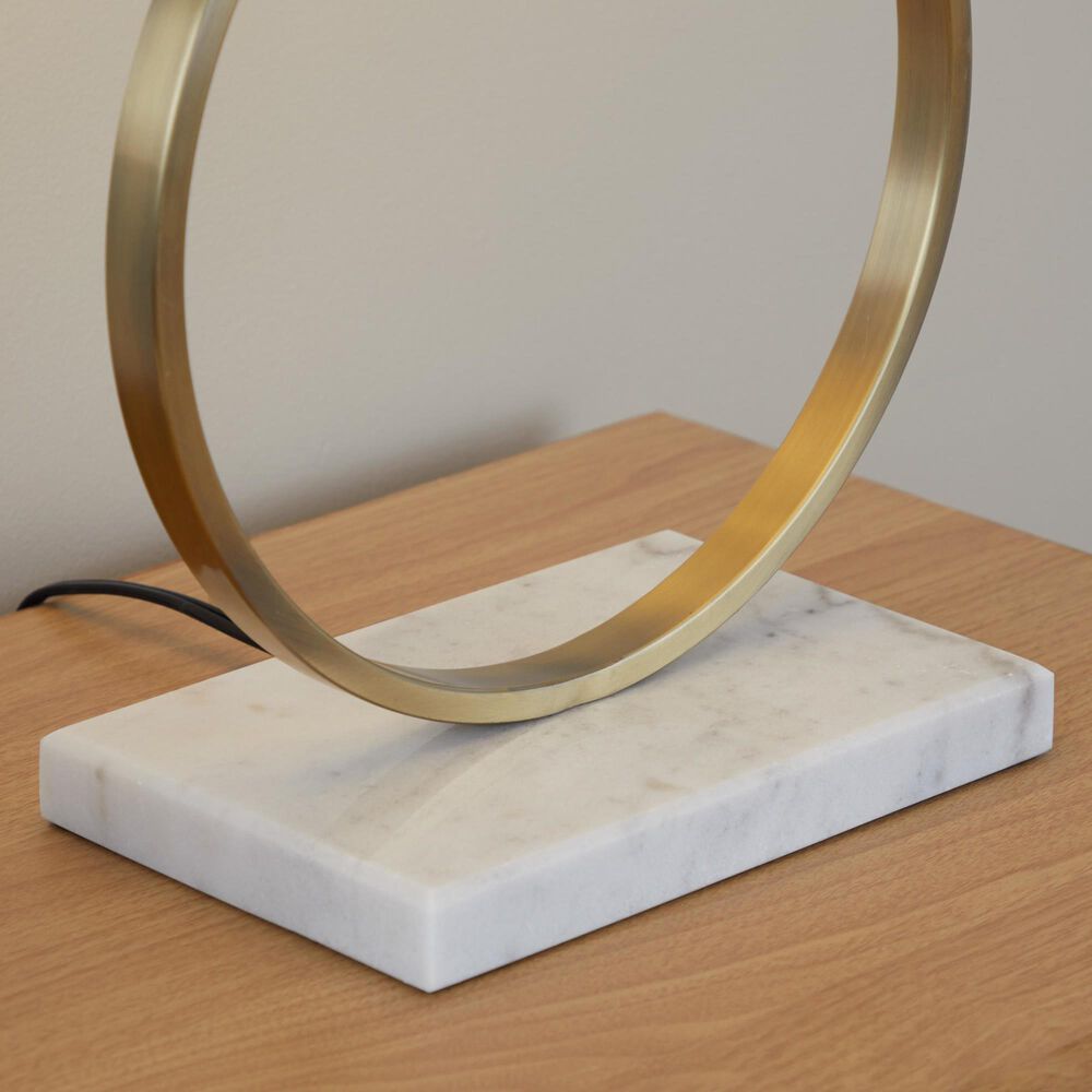Grandview Gallery Moon Table Lamp in Gold and White, , large