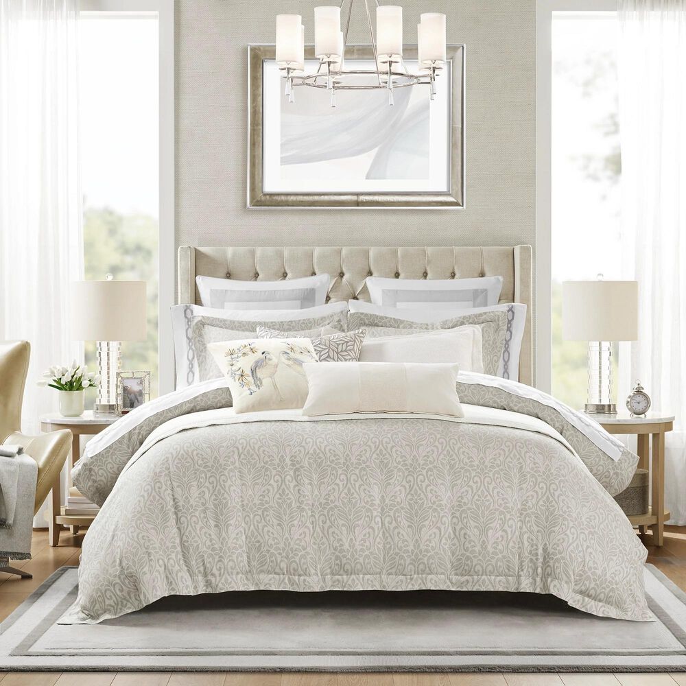 Hampton Park Bernini 3-Piece Full/Queen Duvet Set in Grey, , large