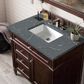 James Martin Vanities Brittany 36" Single Bathroom Vanity in Burnished Mahogany with 3 cm Parisien Bleu Quartz Top and Rectangular Sink, , large