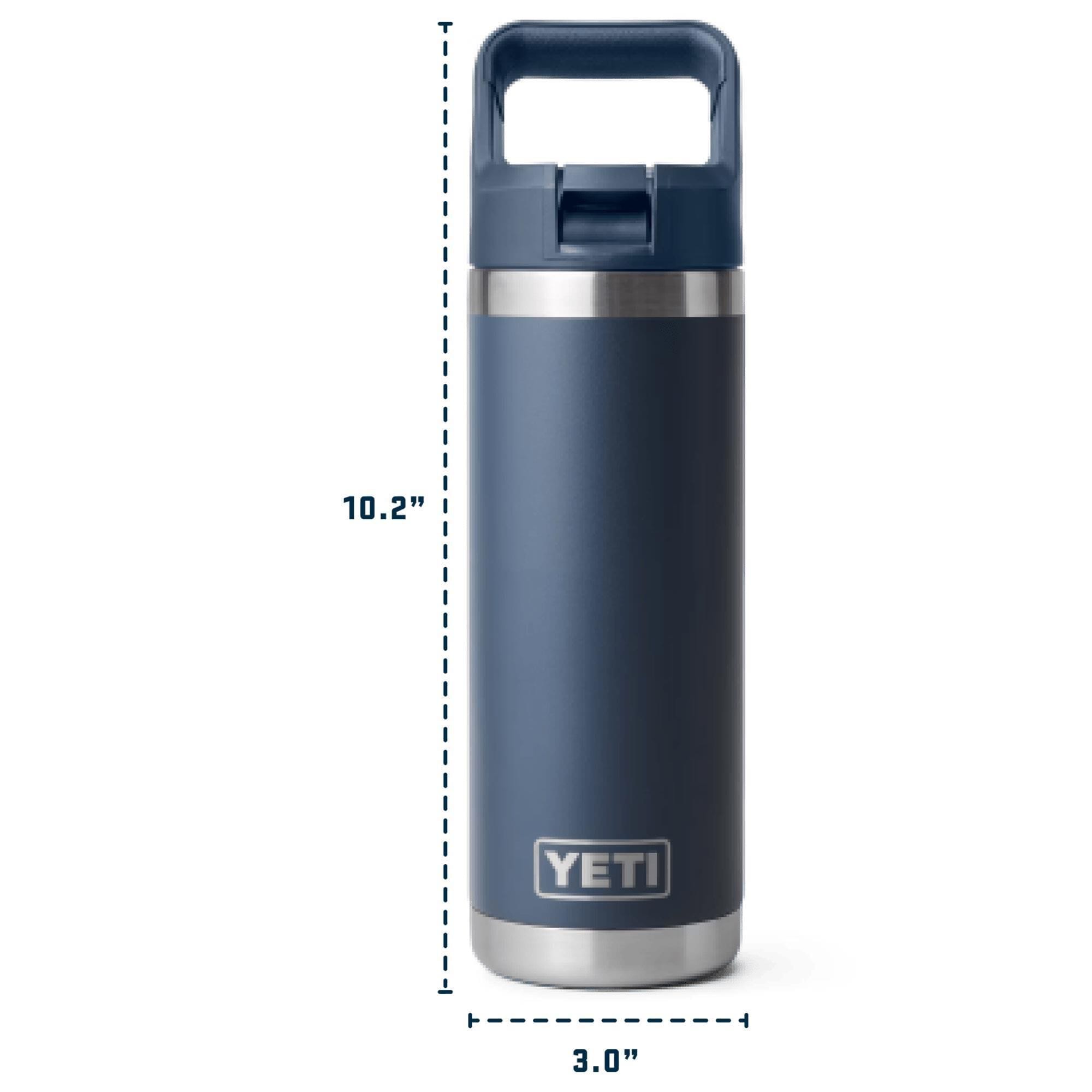 YETI Rambler 18 Oz Water Bottle with Color-Matched Straw Cap in