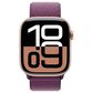 Apple Watch Series 10 GPS 46mm Rose Gold Aluminum Case with Plum Sport Loop, , large
