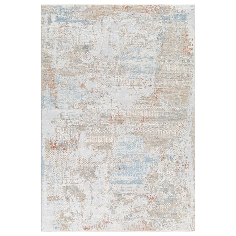 Surya Brunswick 2"7" x 3"11" Blue, Taupe, Cream, Seafoam, Olive and Tan Area Rug, , large