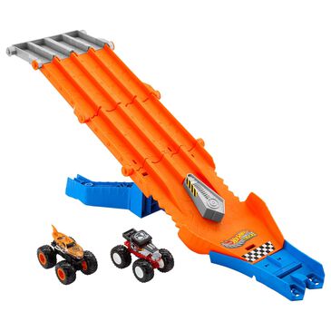 Hot Wheels Monster Trucks Racedown Destruction Track Set in Multicolor, , large