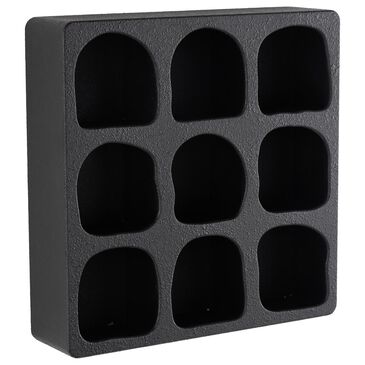 Maple and Jade 19" Wall Shelf with Abstract Block Shapes in Black, , large