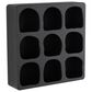 Maple and Jade 19" Wall Shelf with Abstract Block Shapes in Black, , large