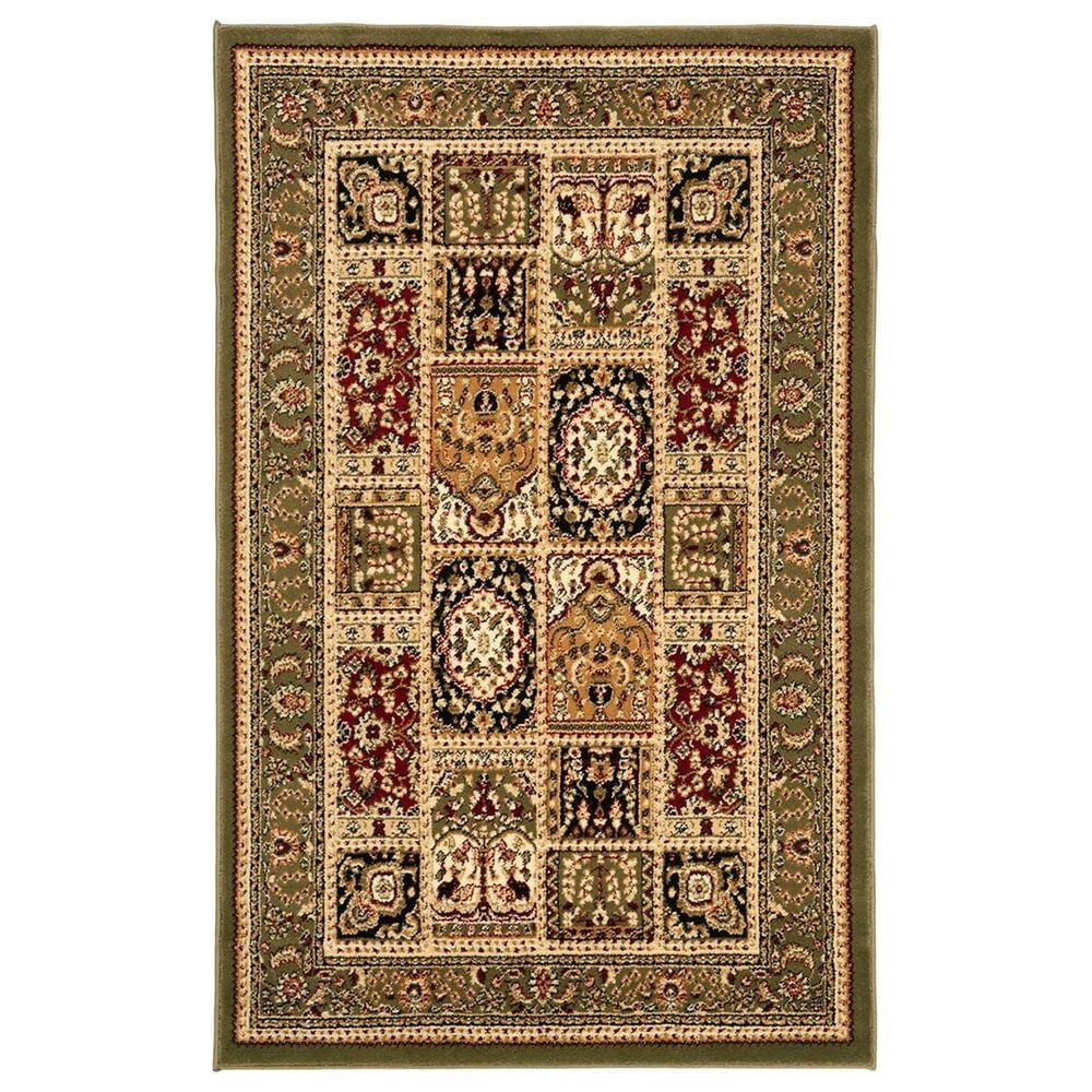 Safavieh Lyndhurst 4" x 6" Multicolor and Green Area Rug, , large