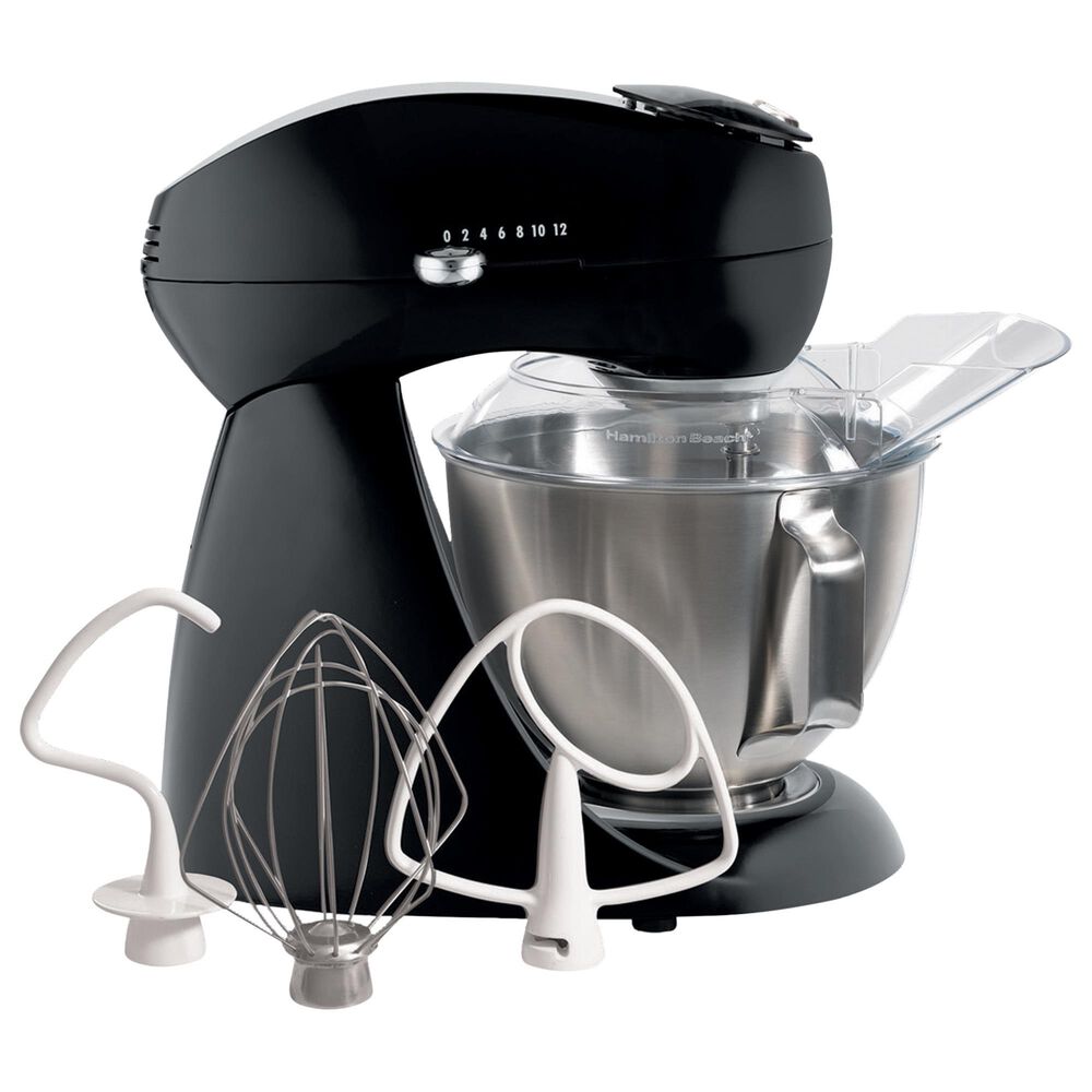Hamilton Beach Electrics 4.5-Quart All-Metal Stand Mixer in Licorice Black, , large