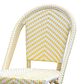 Furniture of America Toby Patio Side Chair in Yellow/White (Set of 2), , large