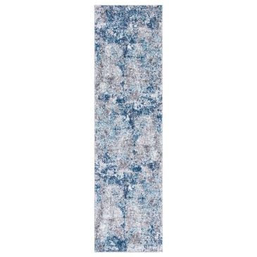 Safavieh Aston 2" x 7" Navy and Grey Runner, , large